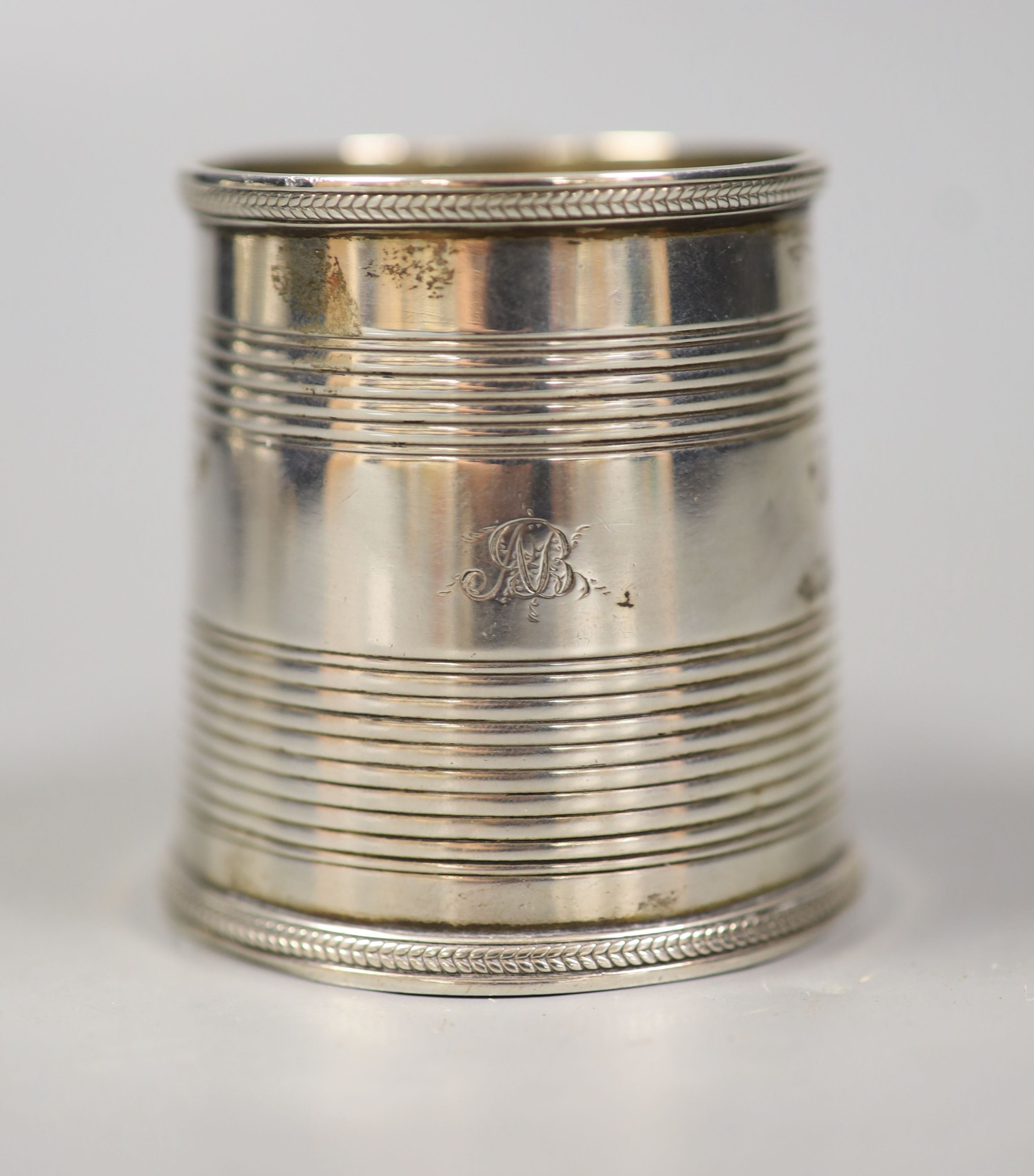 A George IV silver christening mug